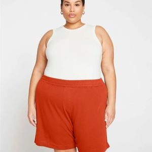 Universal standard terry sweatshirts in aperol (orange) size xs (= to a 10-12)